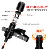 5 Core Lavalier Microphone Professional Tiny Shirt Clip On Lapel Mic Mini Body Wearable Microfono for Phone Camera Vlogging Gopro Youtube - CM-WRD 30