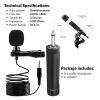 5 Core Lavalier Microphone Professional Tiny Shirt Clip On Lapel Mic Mini Body Wearable Microfono for Phone Camera Vlogging Gopro Youtube - CM-WRD 30